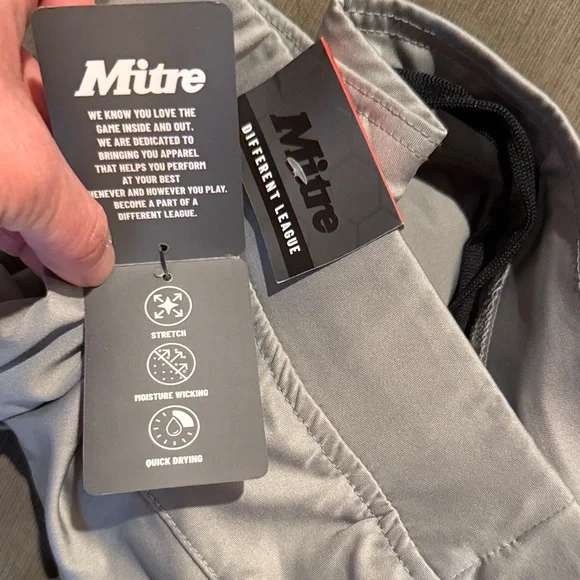 Mitre Light Gray Athletic Shorts - Picture 9 of 9